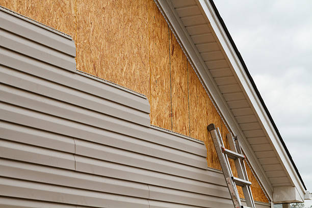 Professional Siding Contractor technician working in Elberon, VA